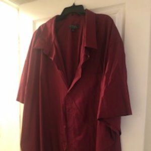 Men’s KS Signature Burgundy Shirt Sleeve Dress Shirt